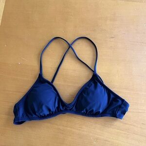 The Bikini Lab Black Adjustable String Bikini Top Small Padded